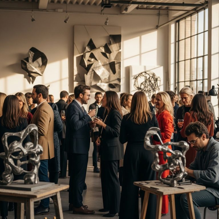 Invités échangeant lors d'un événement exclusif organisé par StedoConnections à Monaco