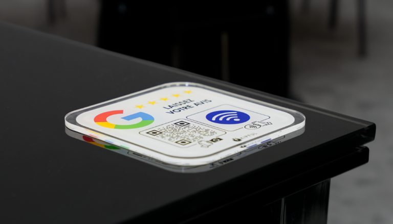 Salons, instituts, agences : pourquoi tant d’indépendants installent une plaque avis Google sur leur comptoir ?